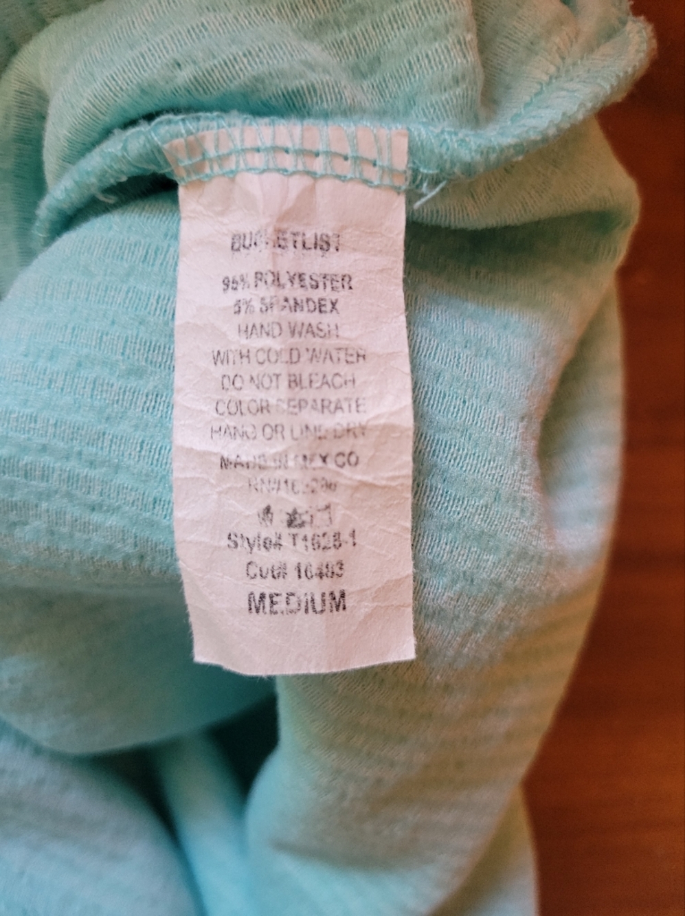 Bucket List Seafoam Green Slouchy & Soft Oversized Textured Pocket Tee, EUC, M - Picture 15 of 15